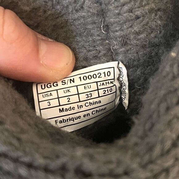 Ugg Grey Sweater‎ Fold Down Boots Women 3 - Picture 5 of 6